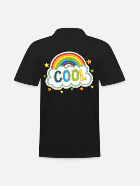 Cooles Regenbogen-Comic-Art-Comic-Buch-Fan-Comicgeschenk - Männer Poloshirt - Schwarz