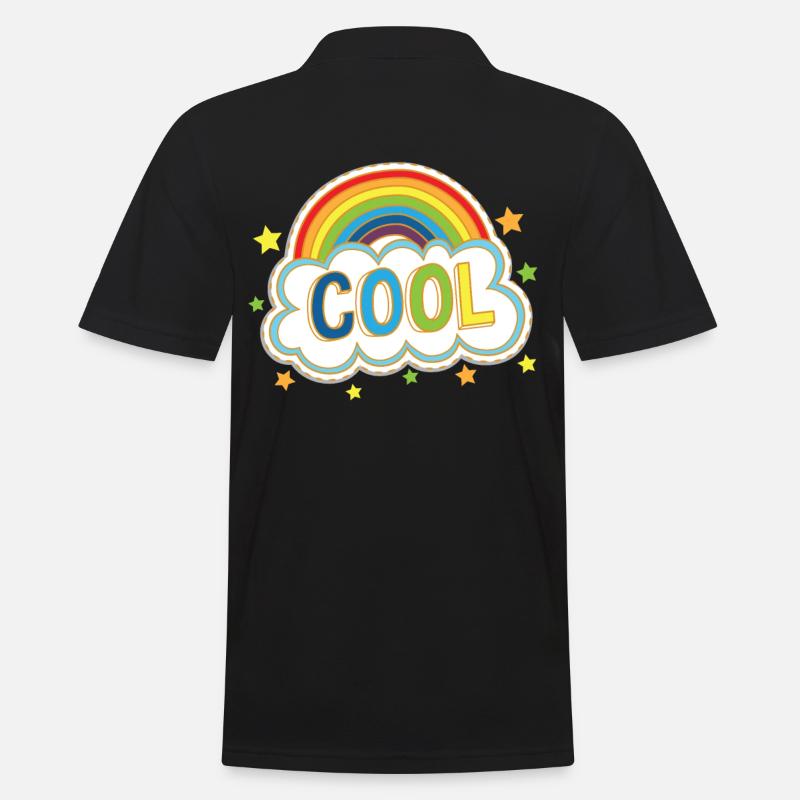 Cooles Regenbogen-Comic-Art-Comic-Buch-Fan-Comicgeschenk - Männer Poloshirt - Schwarz