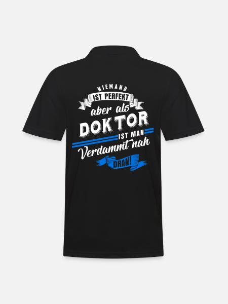Doktor Doktortitel Doktorarbeit - Männer Poloshirt - Schwarz