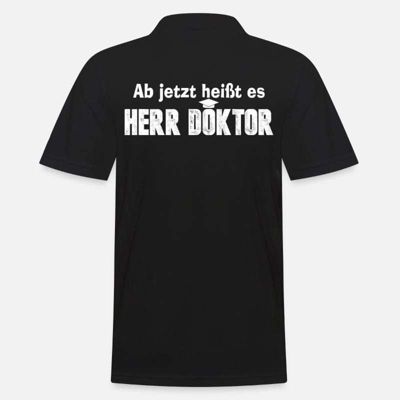 Doktor Doktortitel Dr. - Männer Poloshirt - Schwarz