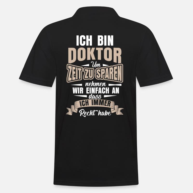 Doktor Doktortitel Studium - Männer Poloshirt - Schwarz