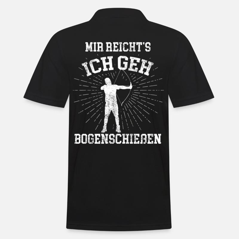 Bogenschießen Langbogen - Männer Poloshirt - Schwarz