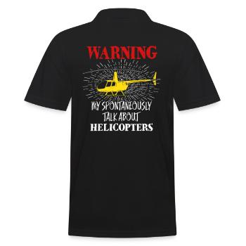 Attention, je parle spontanément d'hélicoptères - Polo Homme - noir - Dos - Kai (181cm)