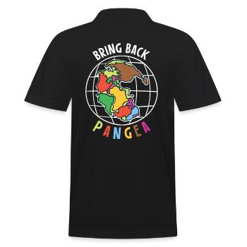 Bring back pangea geology geography gift - Men's Polo Shirt - black - Back - Kai (181cm)