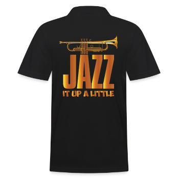 Cooler Jazz es herauf ein kleines Soul-Musik-Jazzgeschenk - Männer Poloshirt - Schwarz - Hinten - Kai (181cm)