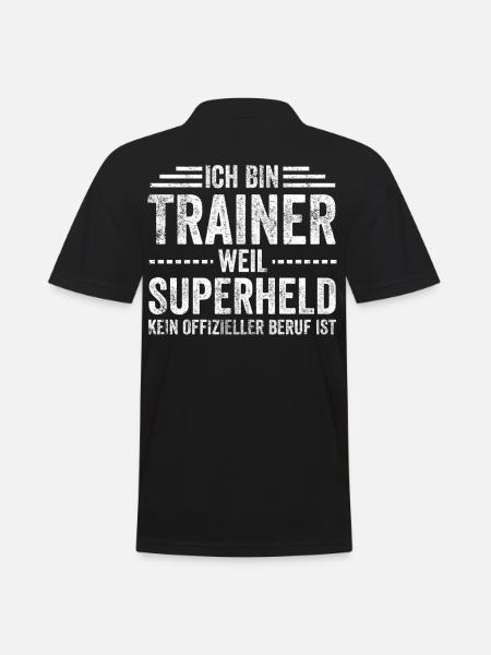 Fußball Trainer - Männer Poloshirt - Schwarz
