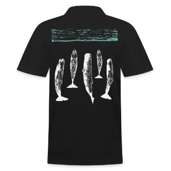 spermwhale plain white - Polo Homme - noir - Dos - Kai (181cm)