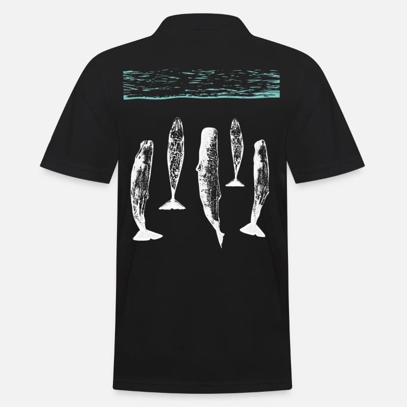spermwhale plain white - Men's Polo Shirt - black