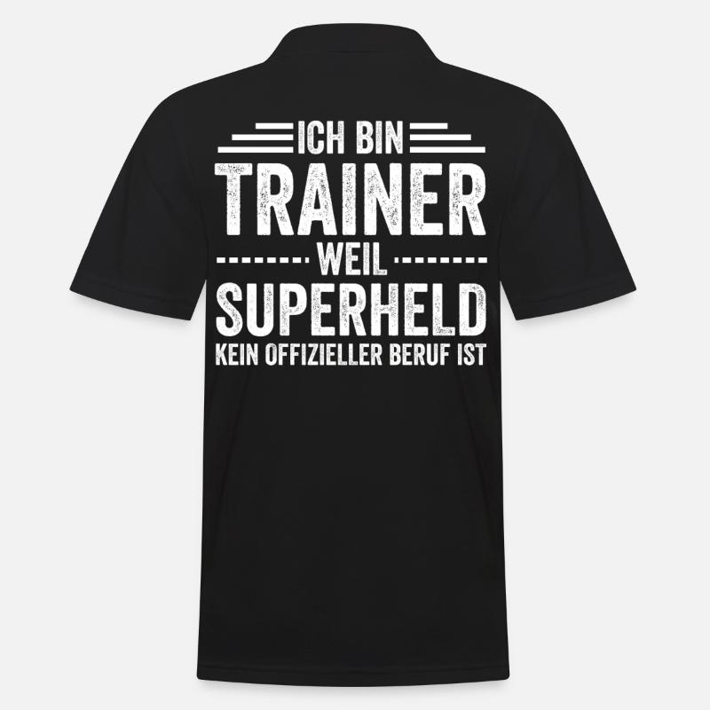Fußball Trainer - Männer Poloshirt - Schwarz