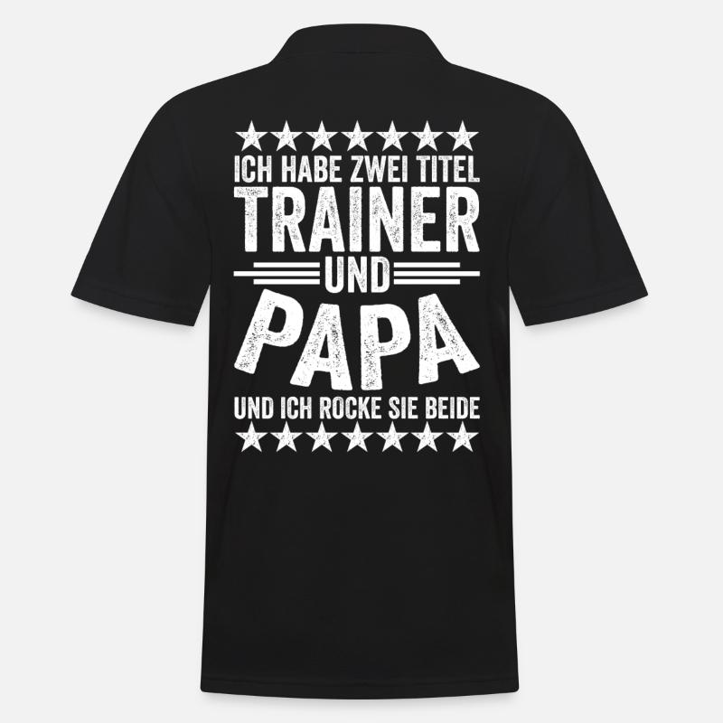 Fußball Trainer - Männer Poloshirt - Schwarz