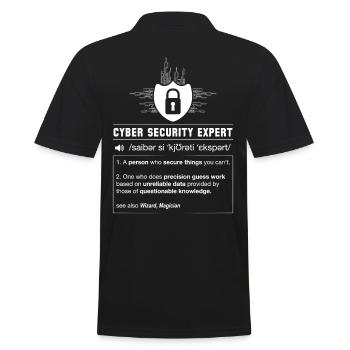 Cyber security definition programmer IT nerd - Men's Polo Shirt - black - Back - Kai (181cm)
