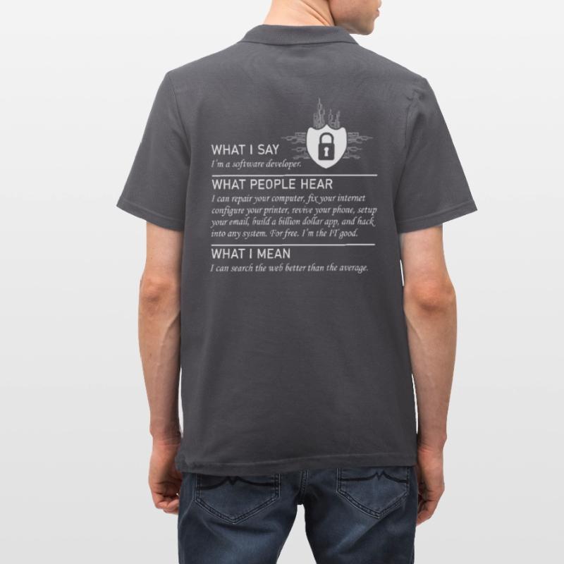 Software developer Funny programmer Men's Polo Shirt