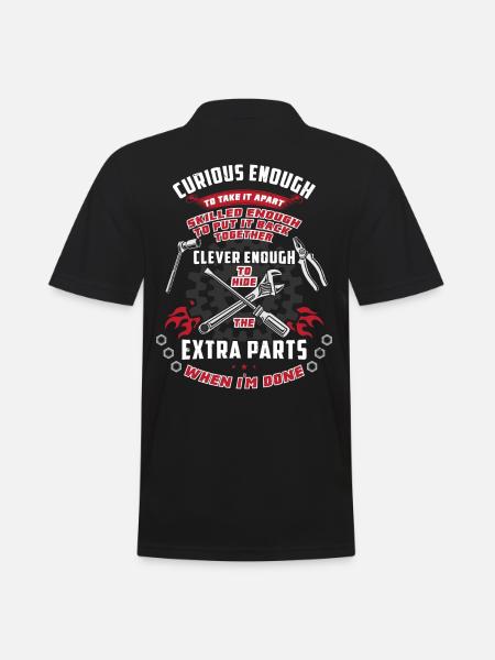 Funny mechanic gift - Men's Polo Shirt - black