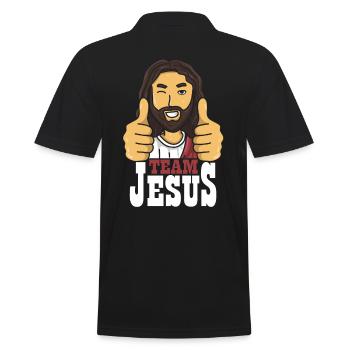 Équipe Jesus Confirmation Cadeau - Polo Homme - noir - Dos - Kai (181cm)