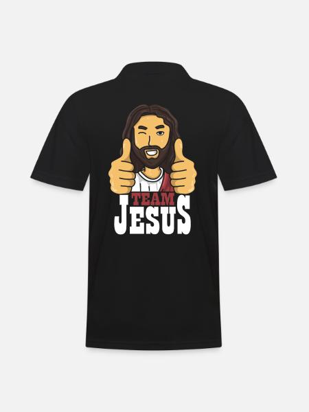 Team Jesus Confirmation Gift - Men's Polo Shirt - black