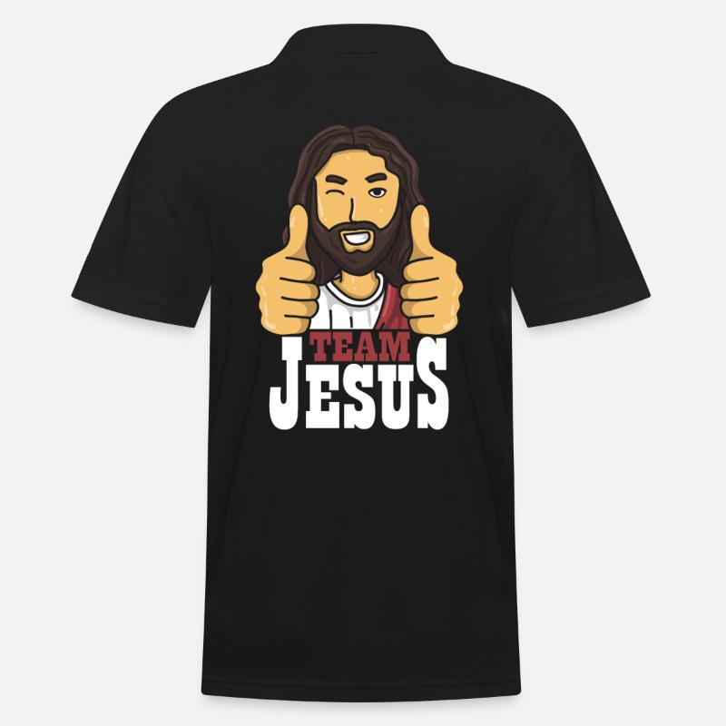 Team Jesus Konfirmation Geschenk - Männer Poloshirt - Schwarz