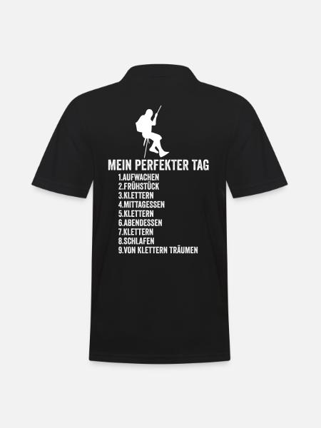 Klettern Klettersport - Männer Poloshirt - Schwarz