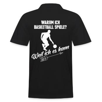 Basketball Basketballer - Männer Poloshirt - Schwarz - Hinten - Kai (181cm)