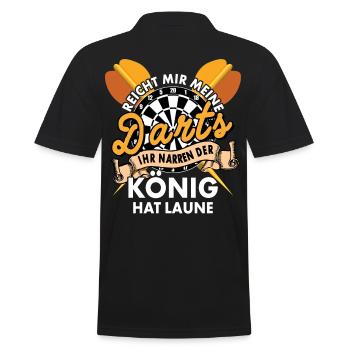 Pass me my darts, you fools, the king is in a mood - Men's Polo Shirt - black - Back - Kai (181cm)