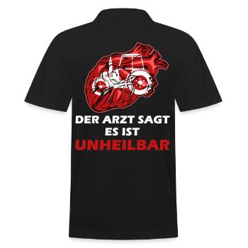 Le médecin dit que c’est un tracteur incurable - Polo Homme - noir - Dos - Kai (181cm)