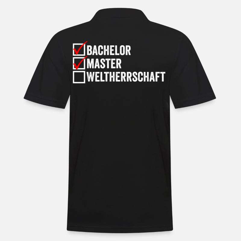 Master Studium Uni - Männer Poloshirt - Schwarz