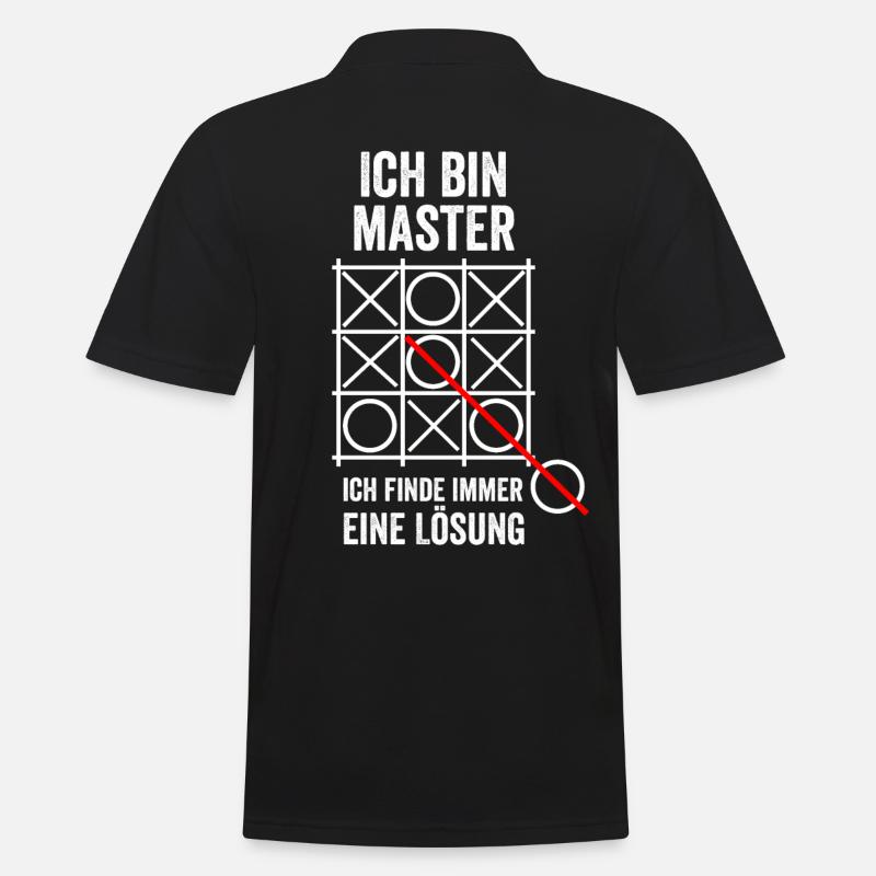 Master Studium Student - Männer Poloshirt - Schwarz