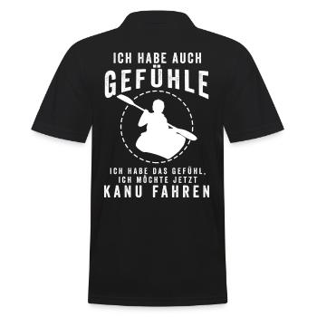 Kanu Wildwasser - Männer Poloshirt - Schwarz - Hinten - Kai (181cm)