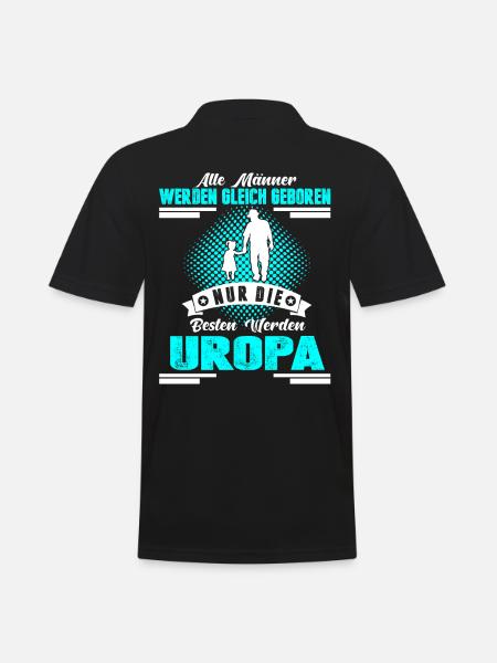 Uropa Bester Uropa - Männer Poloshirt - Schwarz
