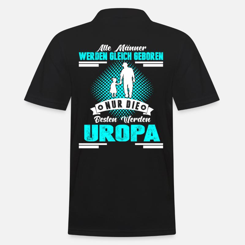 Uropa Bester Uropa - Männer Poloshirt - Schwarz