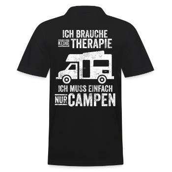 Campen Wohnmobil Camper Campingplatz - Männer Poloshirt - Schwarz - Hinten - Kai (181cm)