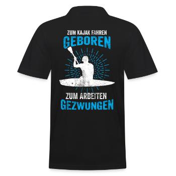 Kajak Kajakboot - Männer Poloshirt - Schwarz - Hinten - Kai (181cm)