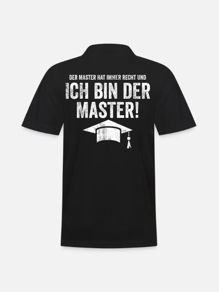 Master Studium Student Abschluss - Männer Poloshirt - Schwarz