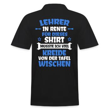 Retraités Pour Ce T-shirt J’ai dû Lange - Polo Homme - noir - Dos - Kai (181cm)