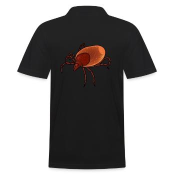 Bloody Tick Bloodsucker Insect Phobia Nature Disgust - Men's Polo Shirt - black - Back - Kai (181cm)