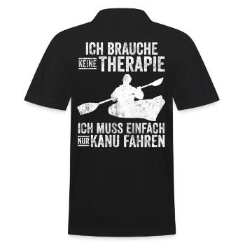 Kanu Wassersport - Männer Poloshirt - Schwarz - Hinten - Kai (181cm)