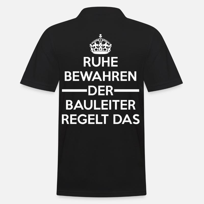 Bauleiter Baustelle Bauleitung - Männer Poloshirt - Schwarz