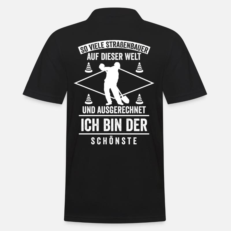Straßenbauer Straßenbau - Männer Poloshirt - Schwarz