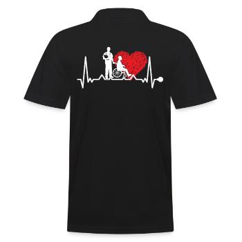 Infirmière gériatrique pulsation cardiaque ECG - Polo Homme - noir - Dos - Kai (181cm)