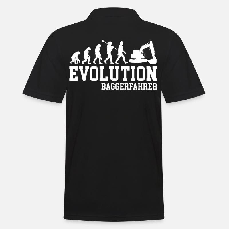Evolution Bagger - Männer Poloshirt - Schwarz