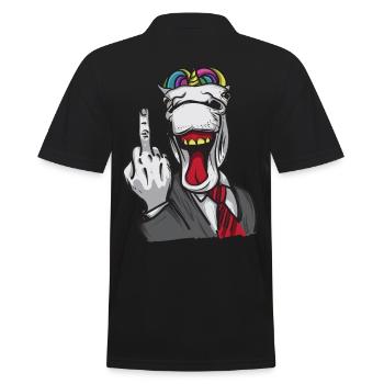 Affaires de doigt du milieu Licorne - Polo Homme - noir - Dos - Kai (181cm)