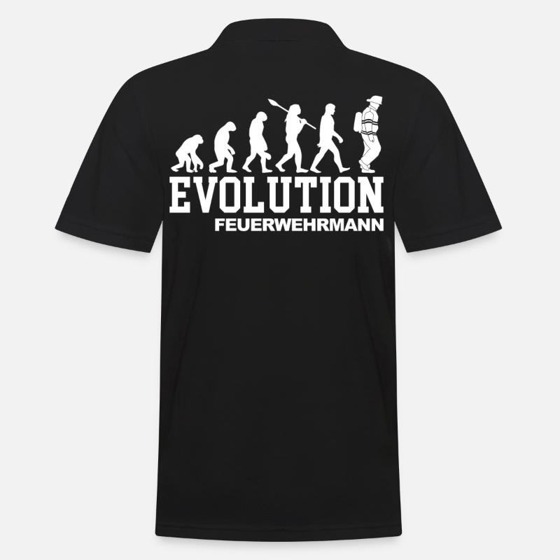Evolution Feuerwehr - Männer Poloshirt - Schwarz