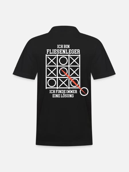 Fliesenleger Bauarbeiter - Männer Poloshirt - Schwarz
