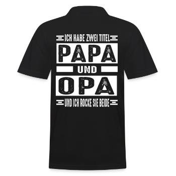 Opa Vater Uropa - Männer Poloshirt - Schwarz - Hinten - Kai (181cm)