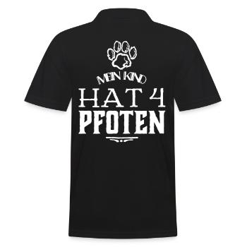 Mein Kind hat 4 Pfoten Design für Hundebesitzer - Männer Poloshirt - Schwarz - Hinten - Kai (181cm)