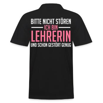 Lehrerin Unterricht Grundschullehrerin - Männer Poloshirt - Schwarz - Hinten - Kai (181cm)
