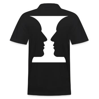 Têtes ou vases Illusions optiques - Polo Homme - noir - Dos - Kai (181cm)