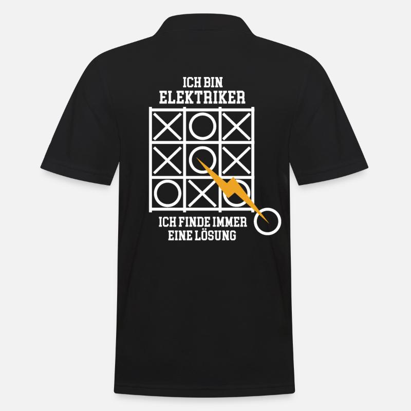 Elektriker Baustelle - Männer Poloshirt - Schwarz