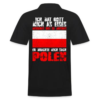 Polen Urlaub Reise Warschau Kurwa Polnische - Männer Poloshirt - Schwarz - Hinten - Kai (181cm)