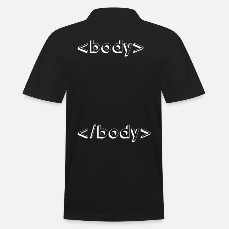 programmation html css geek - Polo Homme - noir