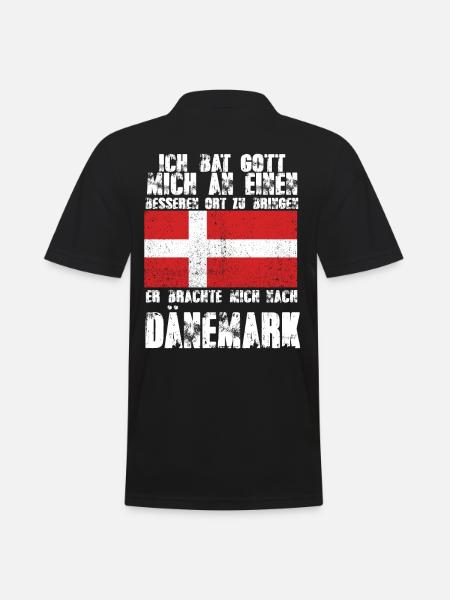 Dänemark Nordmänner Skandinavien Wikinger Urlaub - Männer Poloshirt - Schwarz